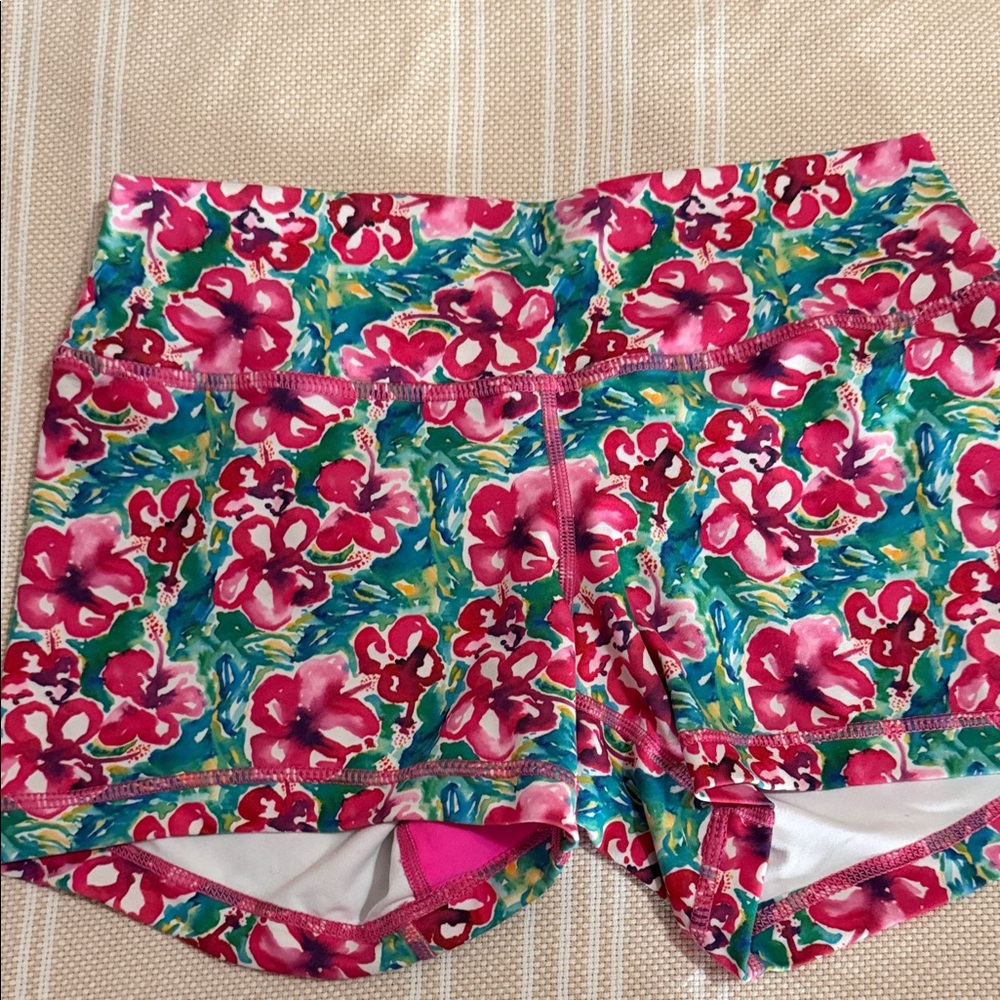 Floral Athletic Shorts for Women
